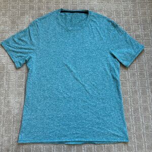 Lululemon Short Sleeve Crew Neck T-Shirt Heathered Green Mens Large Run